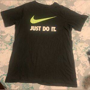 Nike Black Tee with White Logo